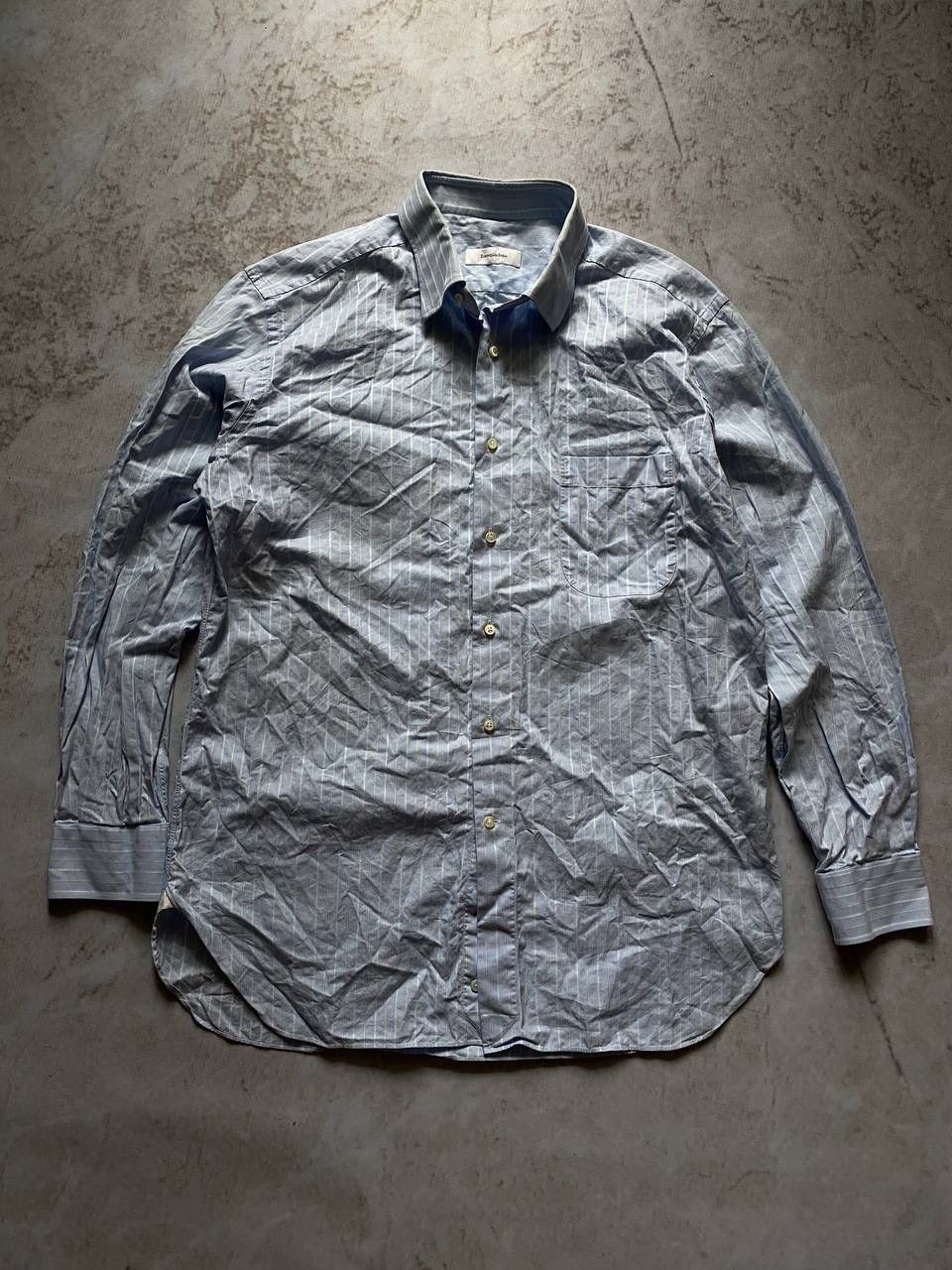 Ermenegildo Zegna × Vintage Vintage Ermenegildo Zegna Shirt Oldmoney Style Size US M / EU 48-50 / 2 - 1 Thumbnail