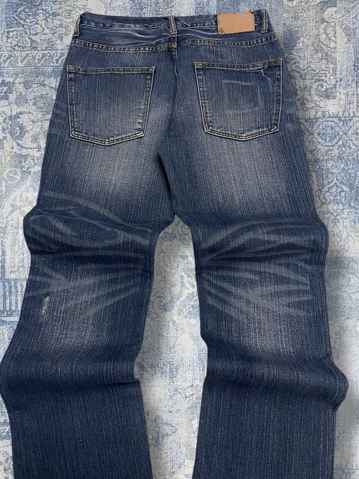 Japanese Brand Vintage 1990s Japan Designer Nylaus Distressed Patch Denim Size US 30 / EU 46 - 11 Thumbnail