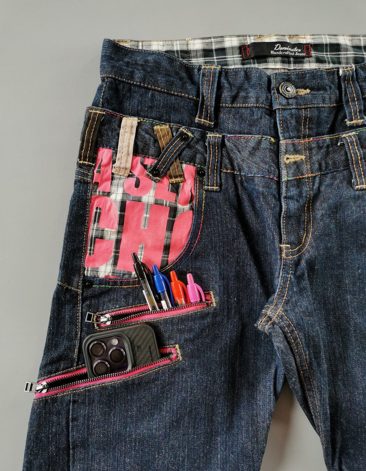 14th Addiction Dominate Double Waist Zipper Denim Jeans Size US 31 - 5 Thumbnail