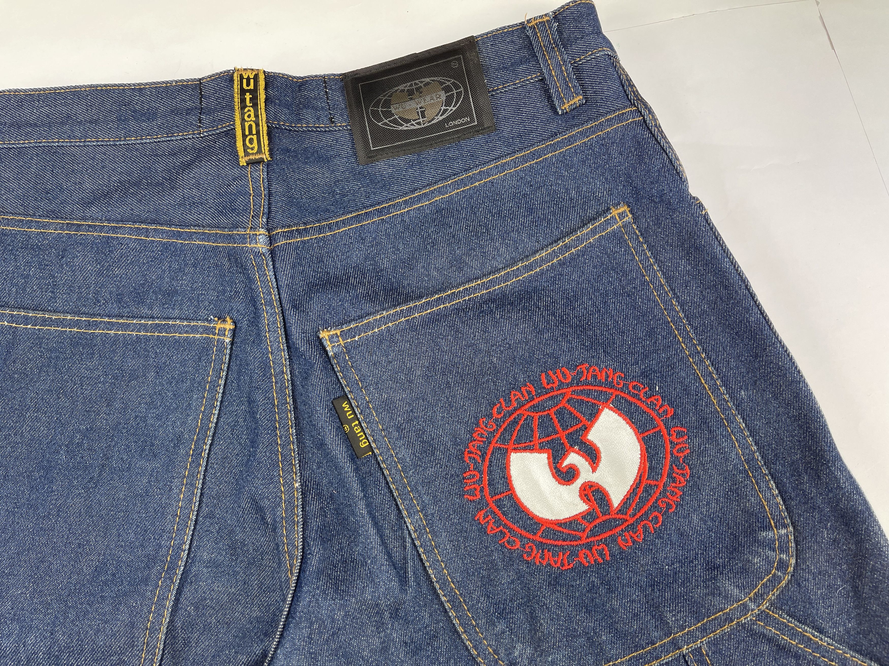 Wu-Tang Clan WU WEAR jeans shorts, vintage baggy, Wu-Tang Clan 90s Y2K 28 Size US 28 / EU 44 - 5 Thumbnail