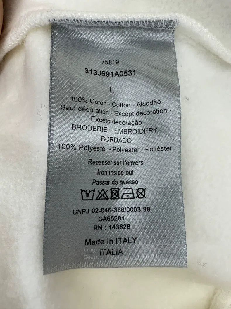 Dior Dior White embroidered sweatshirt Size US L / EU 52-54 / 3 - 4 Thumbnail
