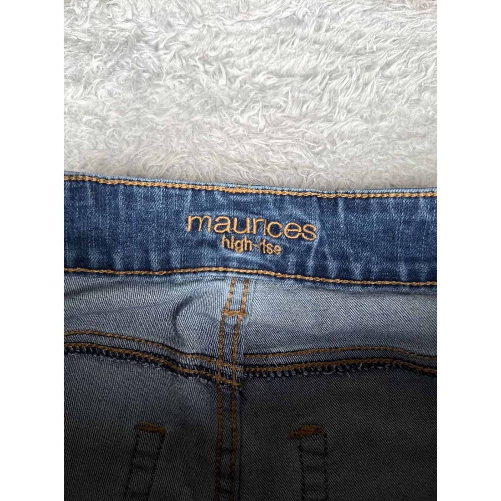 Vintage Maurices Jeans Womens 4 Blue High Rise Skinny Double Button Zip Ankle Denim Slim Stretch 5-Pocket Classic Medium Blue 90s City USA Mens? Size 27" / US 4 / IT 40 - 6 Thumbnail