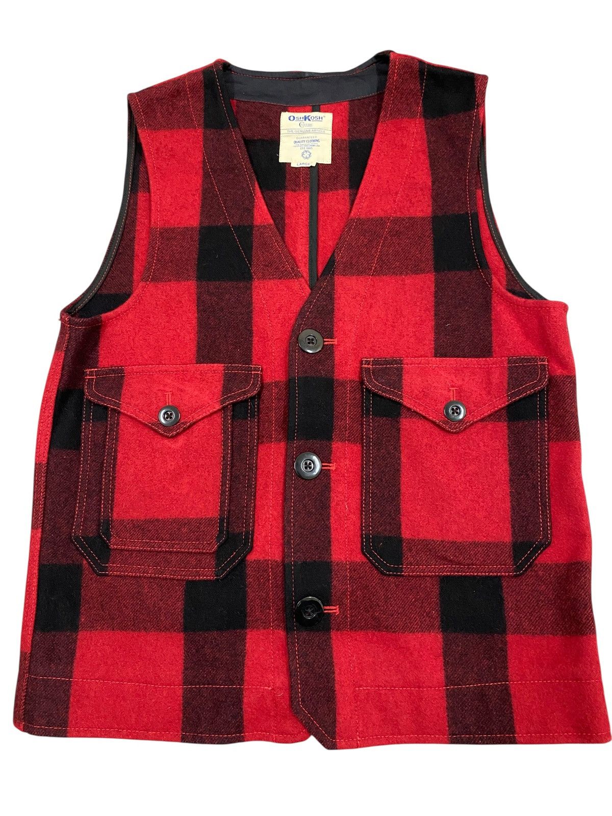 Oshkosh Vtg OshKosh Classic Wool - Vest Jacket Size US L / EU 52-54 / 3 - 1 Thumbnail
