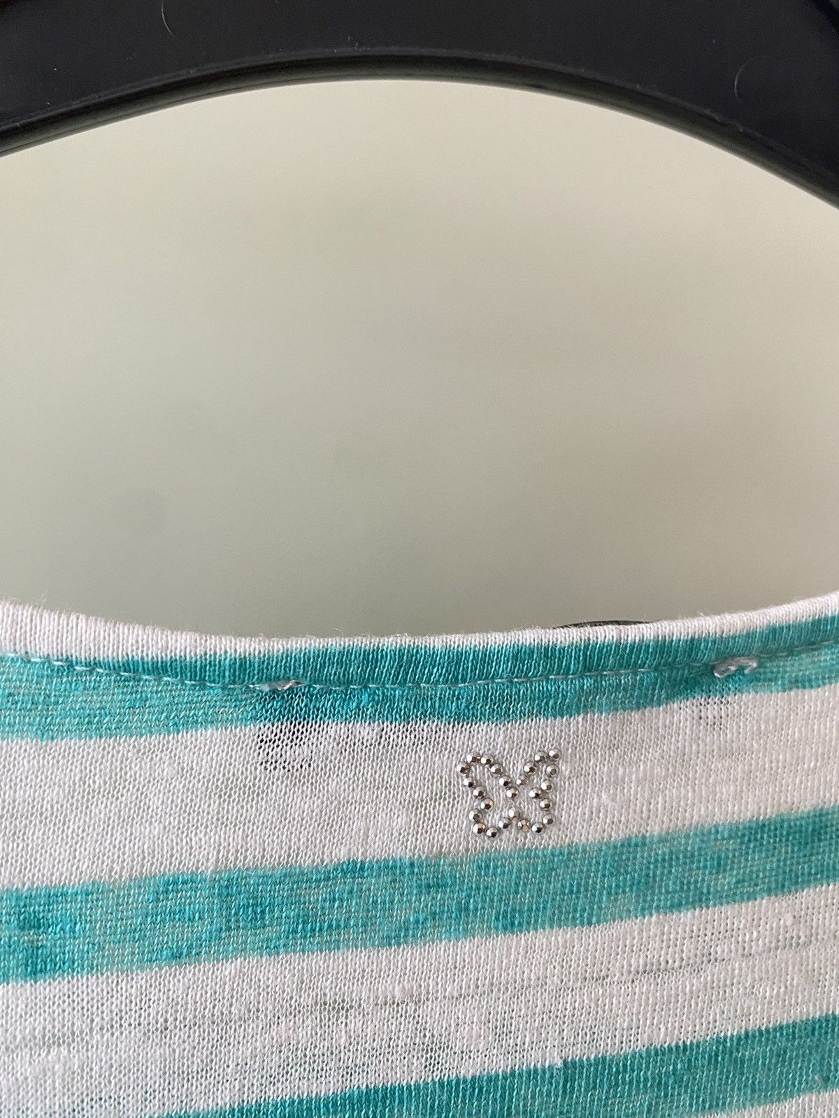 Max Mara × Weekend Max Mara Max Mara Weekend Linen stripe long t shirt vintage Size L / US 10 / IT 46 - 3 Thumbnail