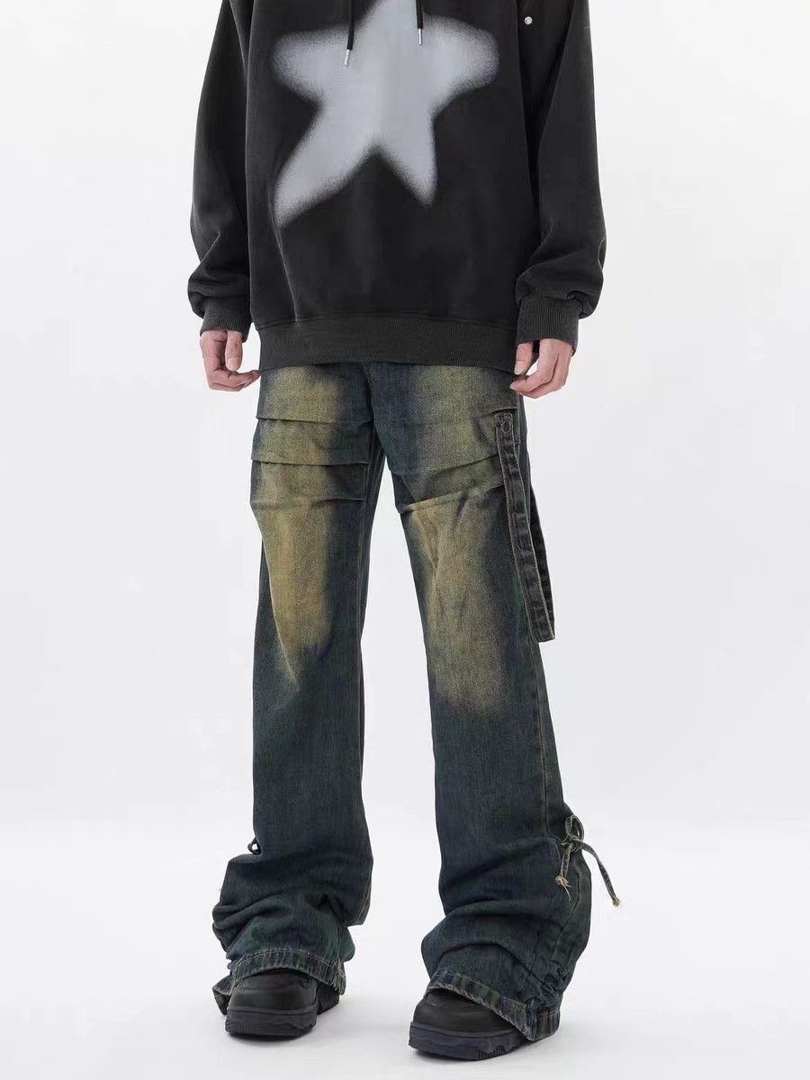 【正規品】argueculture - flare washed denim Japanese Brand × Jean × Streetwear Heavyweight washed and
