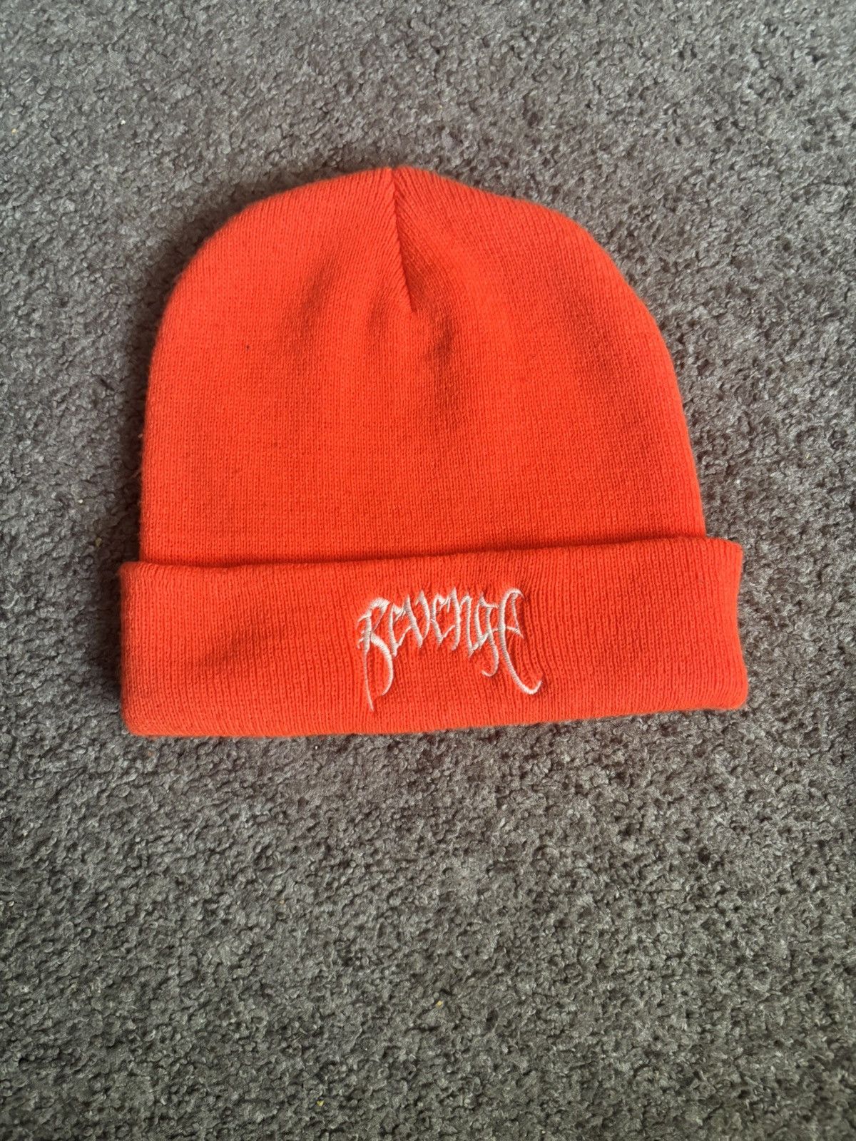 Revenge Revenge Logo Orange Beanie Size ONE SIZE - 5 Thumbnail