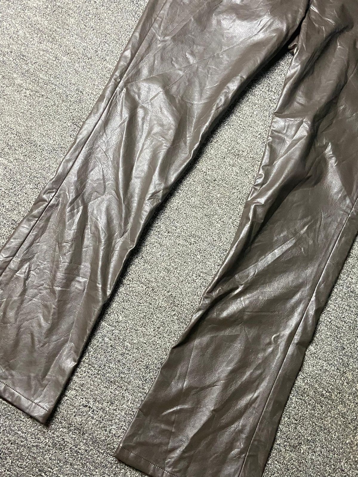 Japanese Brand Vintage Cigar Branch Flare Leather Pants (150) Size US 26 / EU 42 - 8 Thumbnail