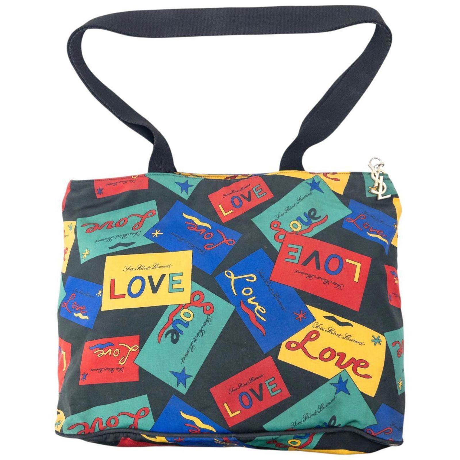 Yves Saint Laurent Vintage 90s YSL Yves Saint Laurent Love Pattern Shoulder Bag Size ONE SIZE - 2 Thumbnail