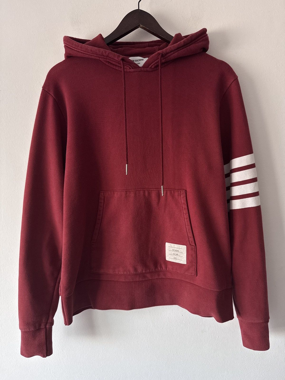 Thom Browne 🔥🔥 Thom Browne Burgundy 4-Bar Hoodie Size US M / EU 48-50 / 2 - 1 Thumbnail