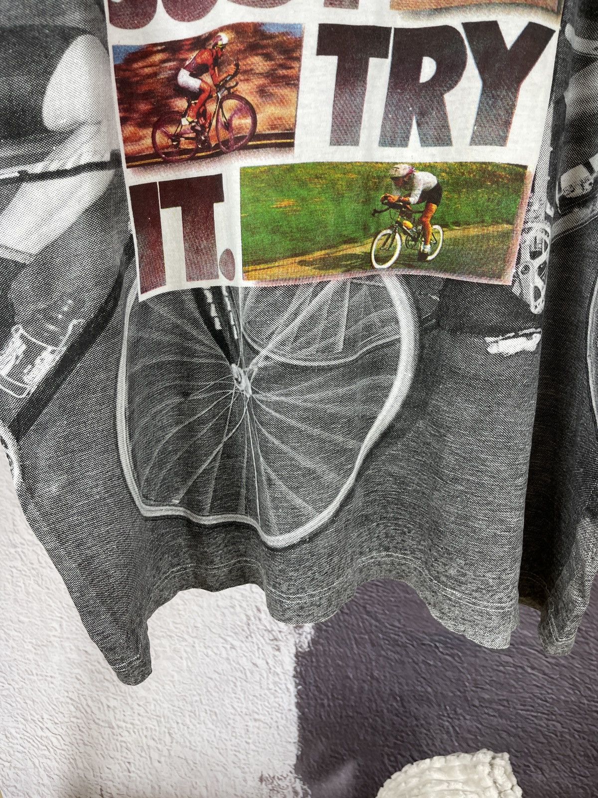 Vintage Vintage Allover print just try it cycle Consul oversized tee Size US L / EU 52-54 / 3 - 6 Thumbnail