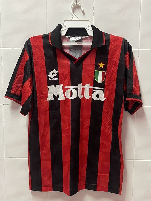 Vintage Vintage 90s AC Milan Home Jersey Lotto Motta🔥🔥 | Grailed