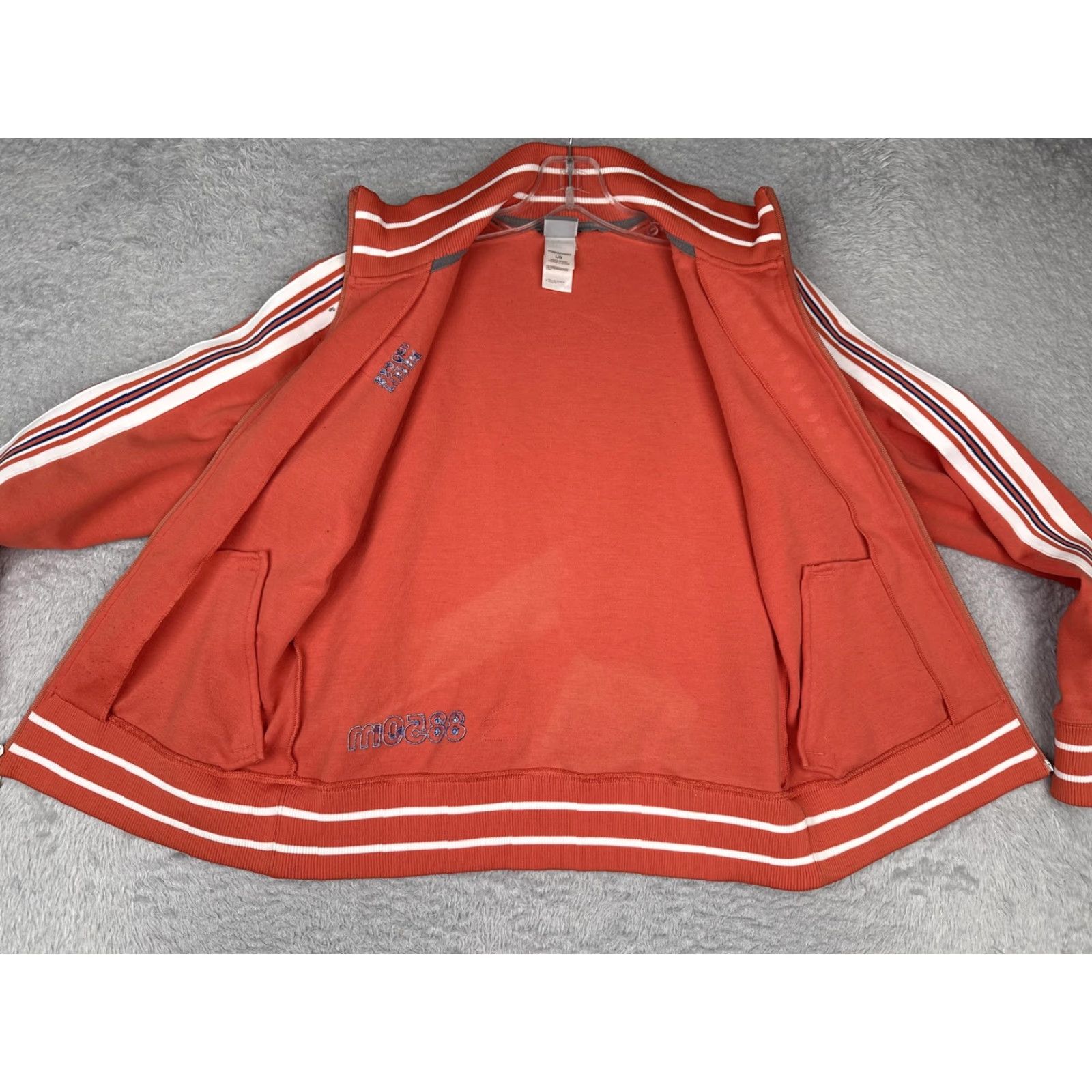 The North Face The North Face Jacket Womens Large Orange A5 Series Everest 8850m Track Striped Size L / US 10 / IT 46 - 2 Thumbnail