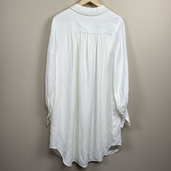 Chloe NEW CHLOE silk long sleeve white dress with ruffle neck Size M / US 6-8 / IT 42-44 - 13 Thumbnail
