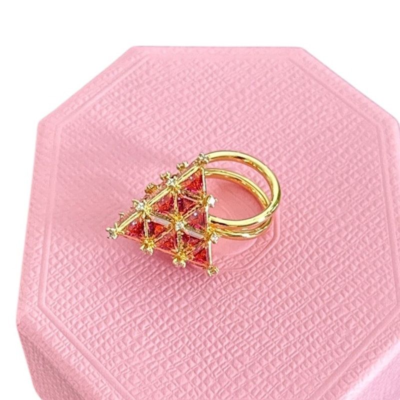 Swarovski Swarovski Curiosa cocktail ring Triangle cut, Red, 7 Size ONE SIZE - 14 Thumbnail