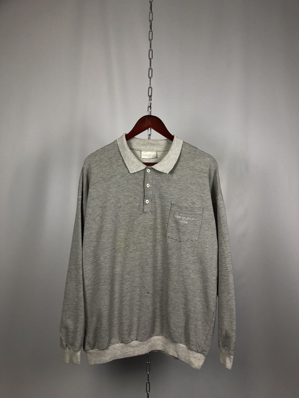Adidas Adidas polo sweatshirt 1/3 vintage rare 90x 80x Size US L / EU 52-54 / 3 - 1 Thumbnail