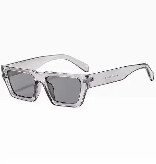 Electric Visual × Vintage Rectangle Clear Gray Sun Glasses Size ONE SIZE - 3 Thumbnail