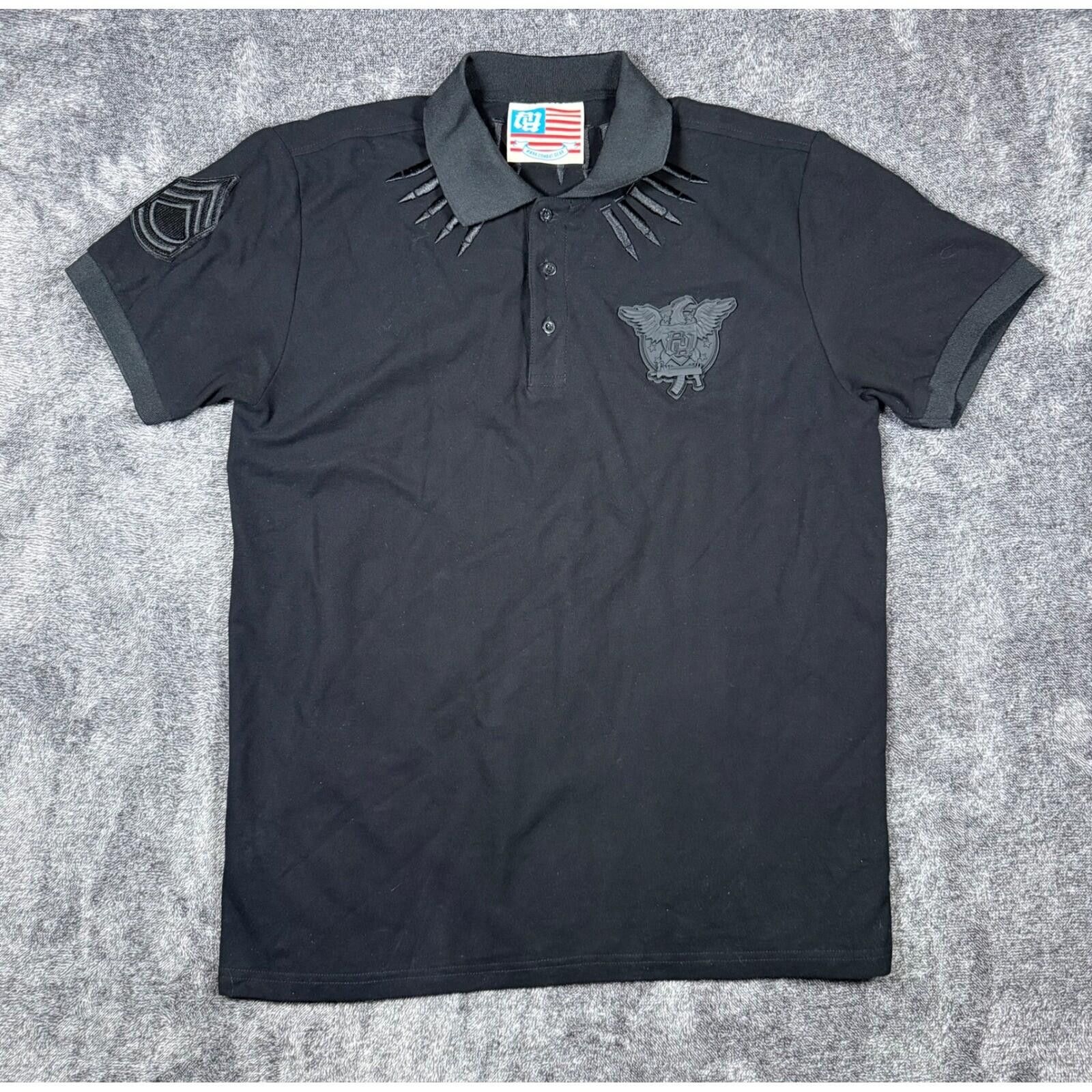 Other Really Rich Kankan Combat Polo Shirt Black Military Size L Size US L / EU 52-54 / 3 - 1 Thumbnail