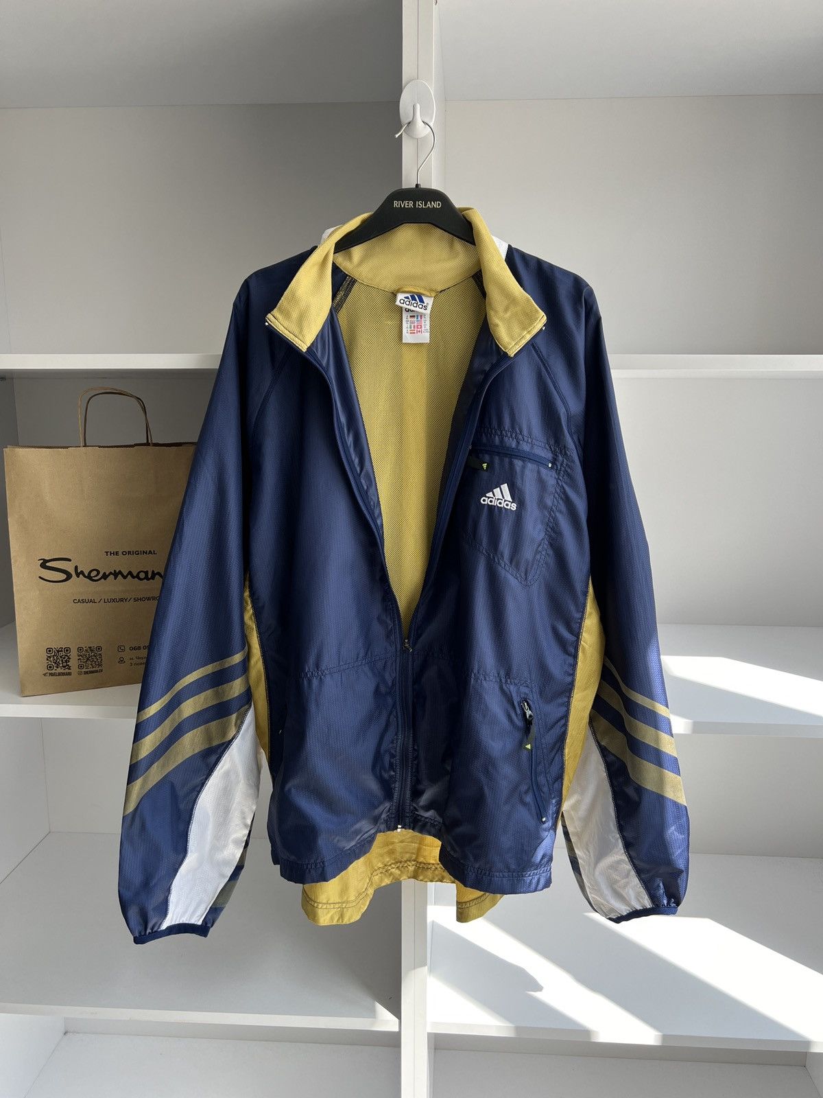 Adidas × Vintage Vintage Adidas Windbreaker Jacket 90s style Size US XL / EU 56 / 4 - 5 Thumbnail