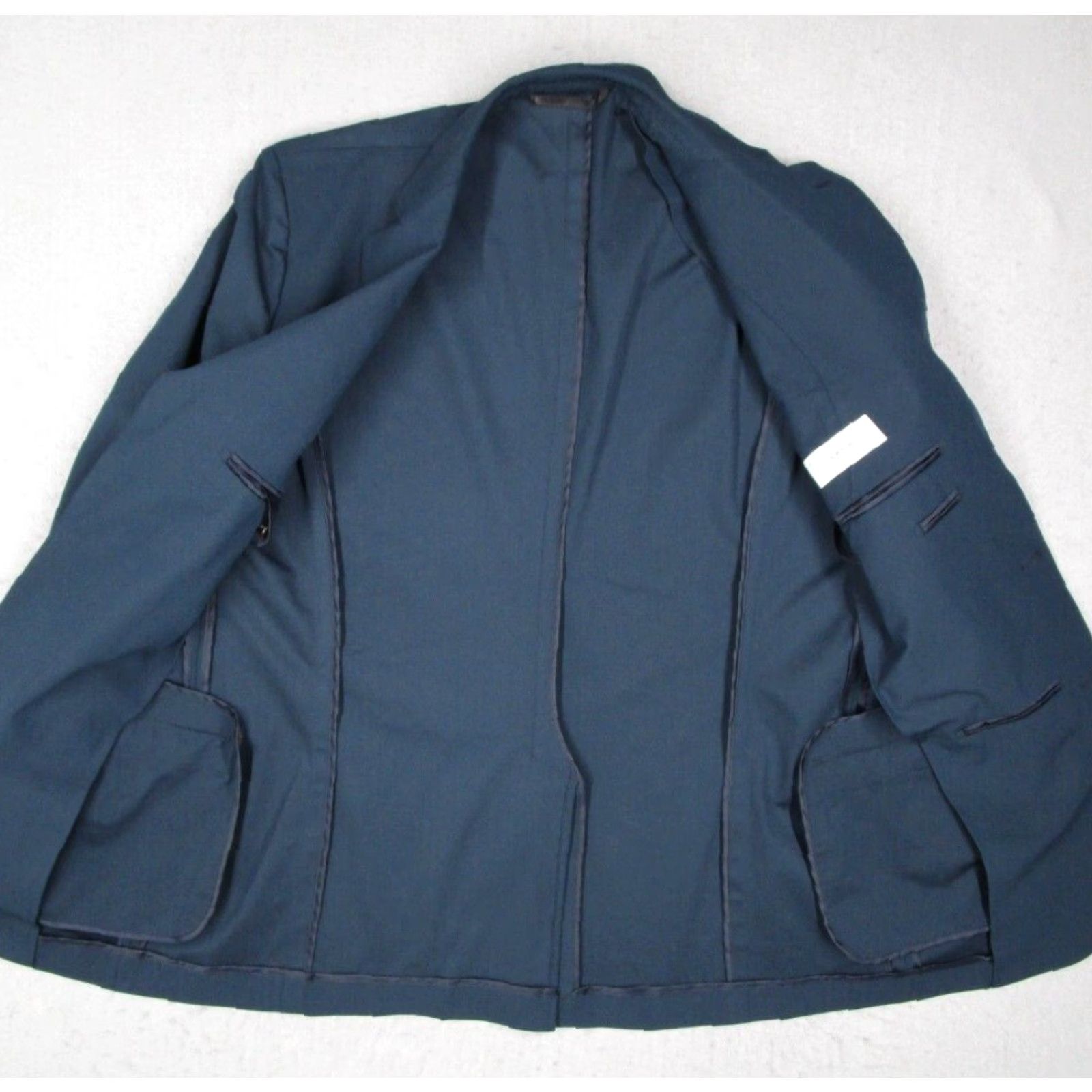Vintage Sene Blazer Mens 38 Regular Blue 2 Button Single-Breasted Wool? Polyester Blazer - Travel Cele? Size 38R - 4 Thumbnail