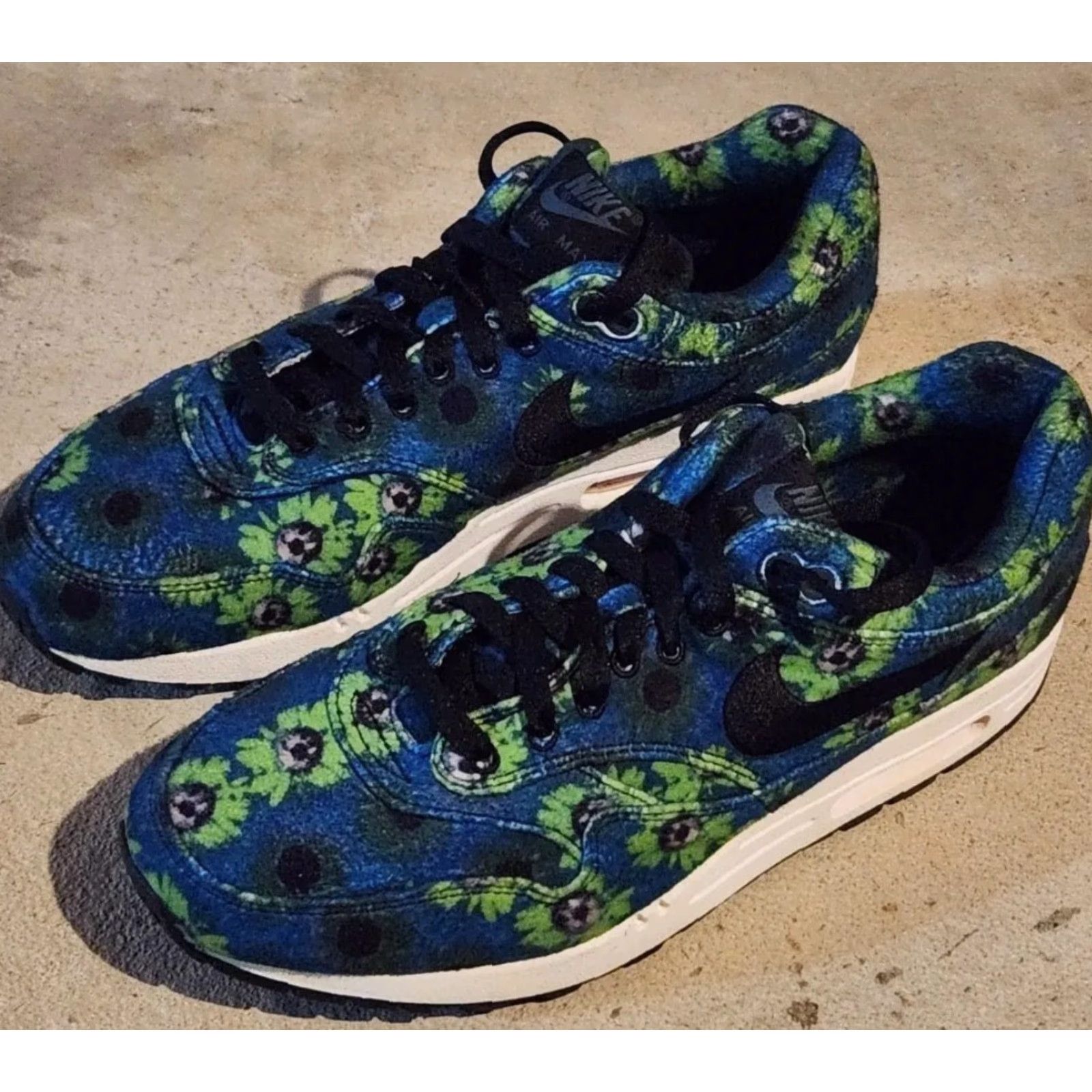 Nike Nike Air Max 1 Premium SE 'Floral Mowabb' Fleece Men’s Size 10 858876-002 Color Blue 90s Floral Tropical Nike Sneaker Mens Size US M / EU 48-50 / 2 - 3 Thumbnail