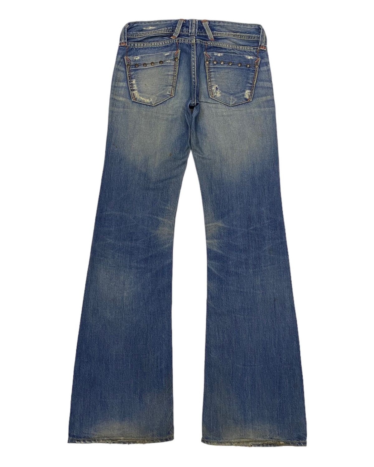 Hysteric Glamour × Japanese Brand FLARED🔥DOUBLE BURGER DISTRESSED DENIM JEANS Size 28" / US 6 / IT 42 - 3 Thumbnail