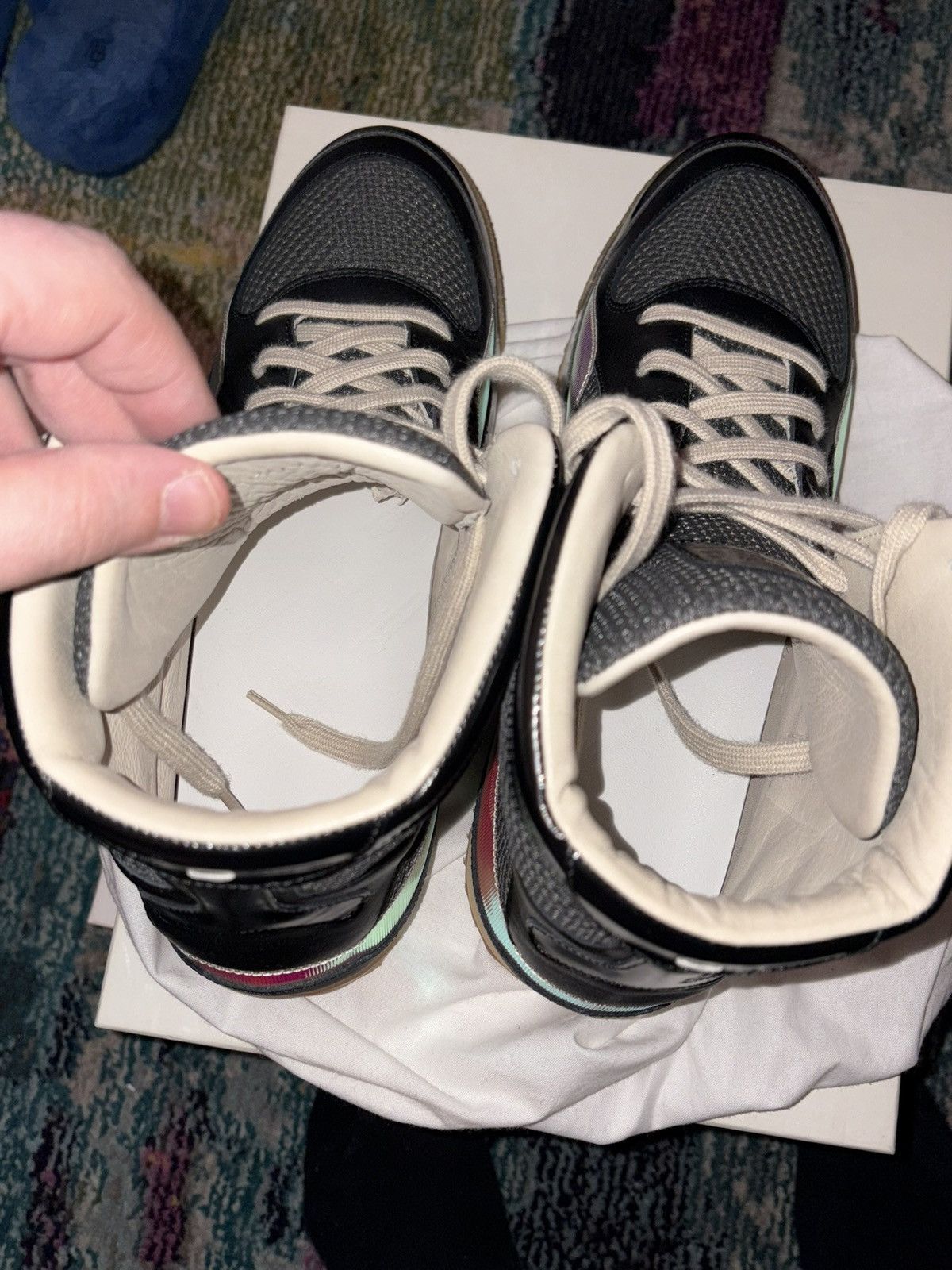 Maison Margiela Maison Martin Margiela Reflective High Top Sneakers RARE!!!! Size US 12 / EU 45 - 8 Thumbnail