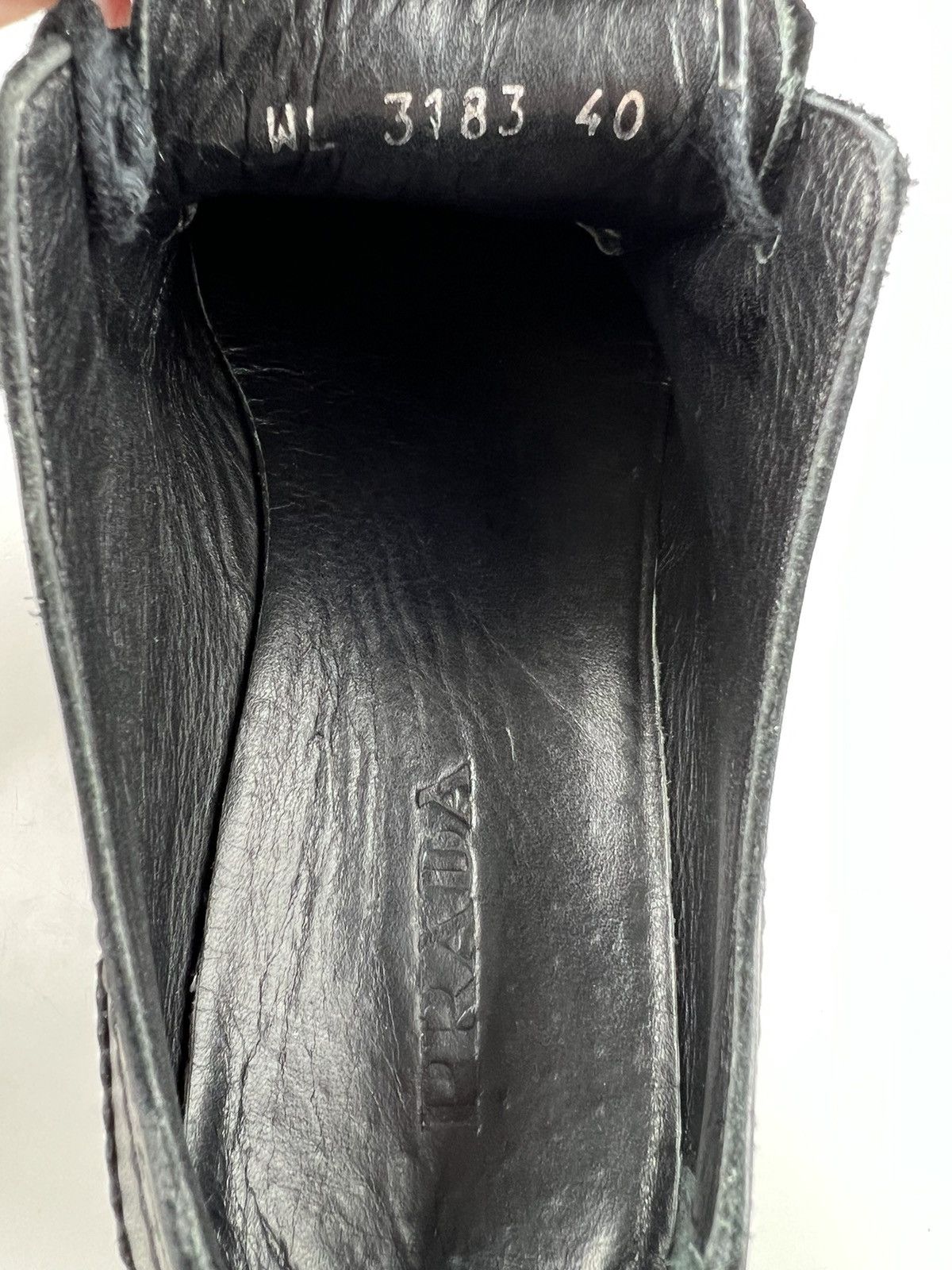 Prada PRADA Derby Leather Shoes Lace Rubber Sole Black Men’s Size US 8 / EU 41 - 18 Thumbnail