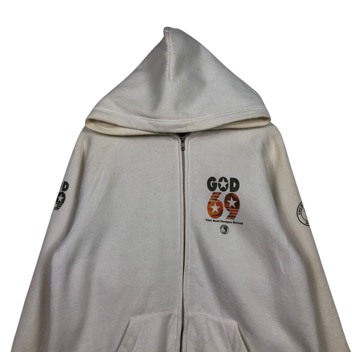 Japanese Brand T&C Surf Designs “GOD 69” Camo Star Graphic Rare Hawaii Era Size US L / EU 52-54 / 3 - 4 Thumbnail
