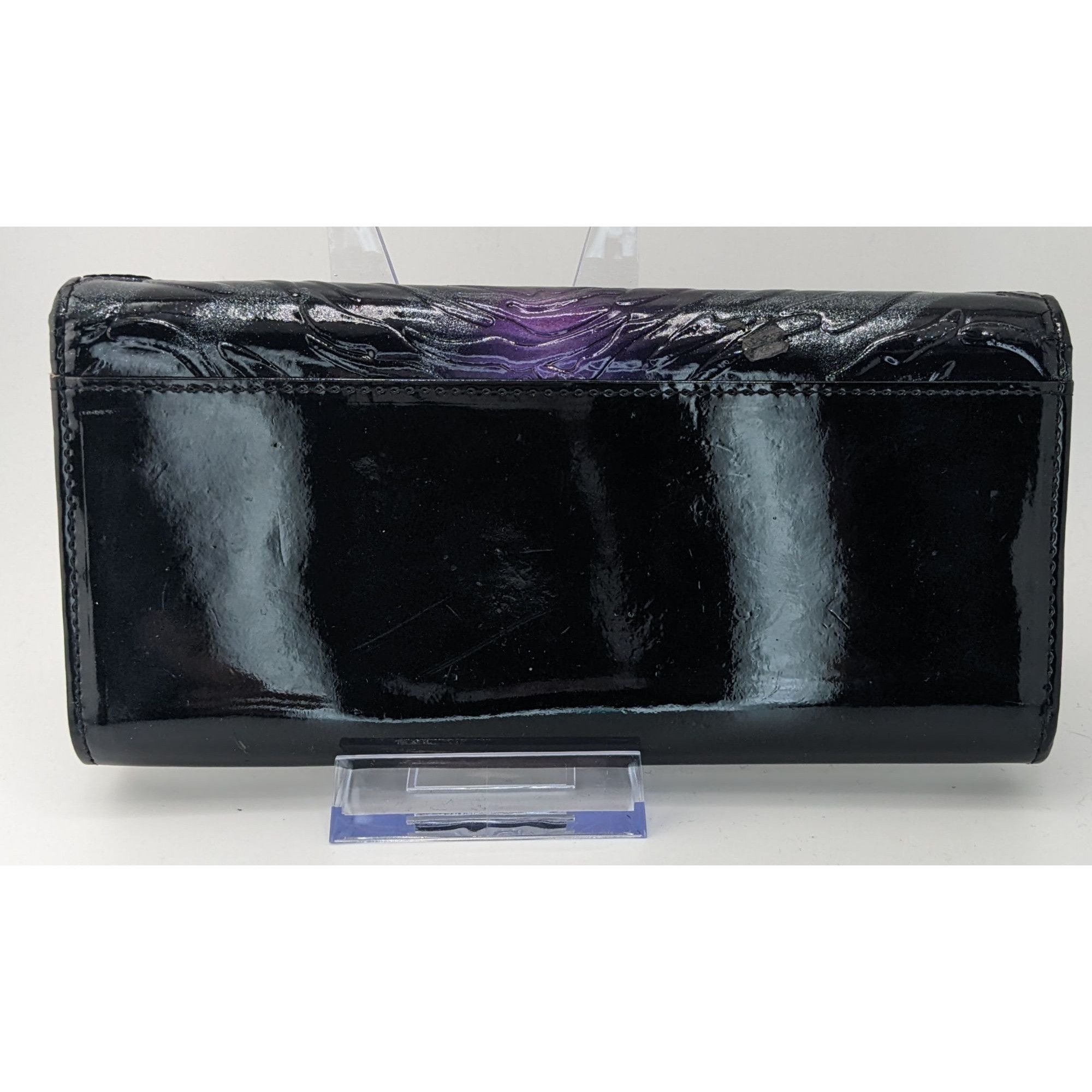 Other Gothic Skype Black And Purple Embossed Leather Wallet With G Size ONE SIZE - 6 Thumbnail