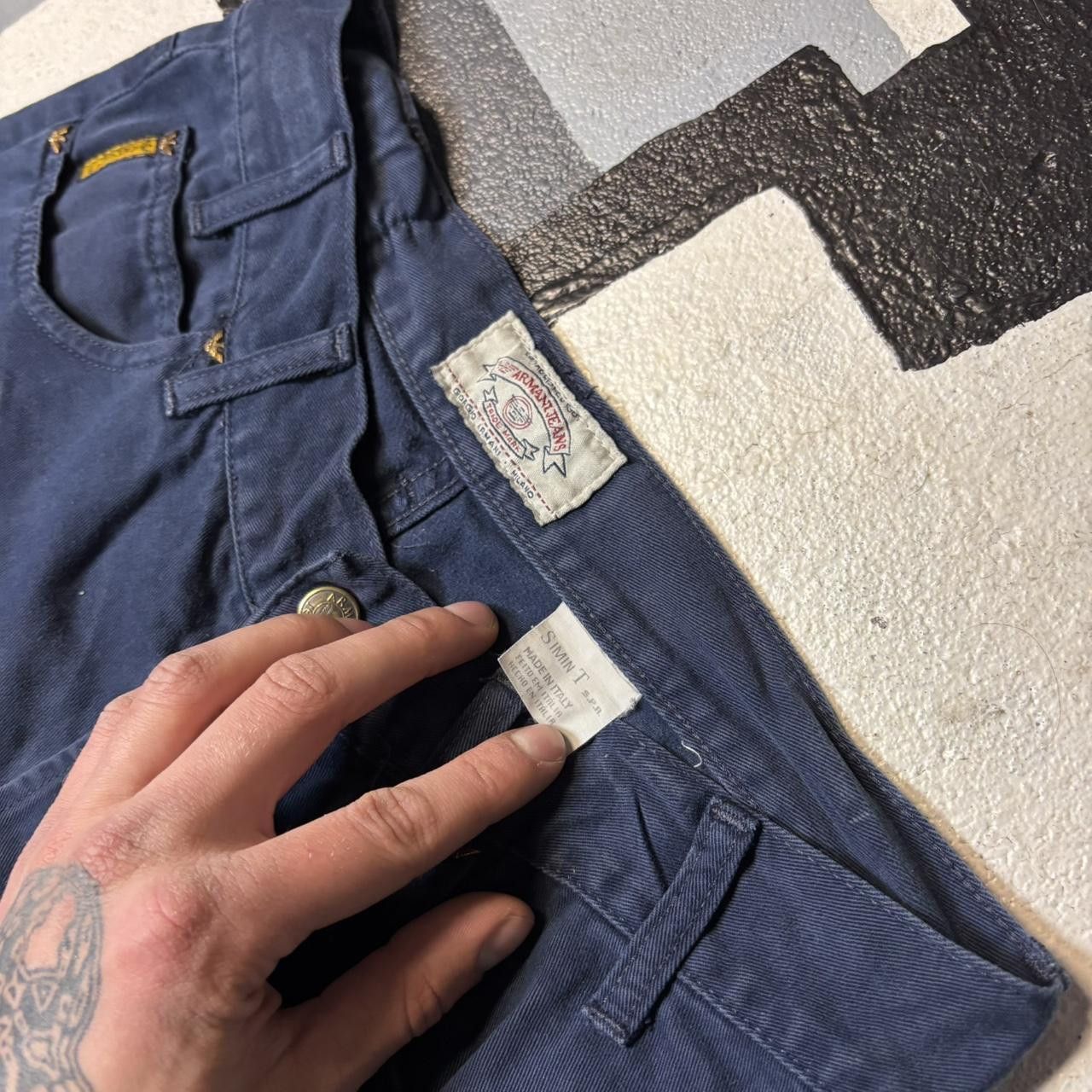 Japanese Brand × Vintage Armani Jeans jeans Size US 32 / EU 48 - 4 Thumbnail