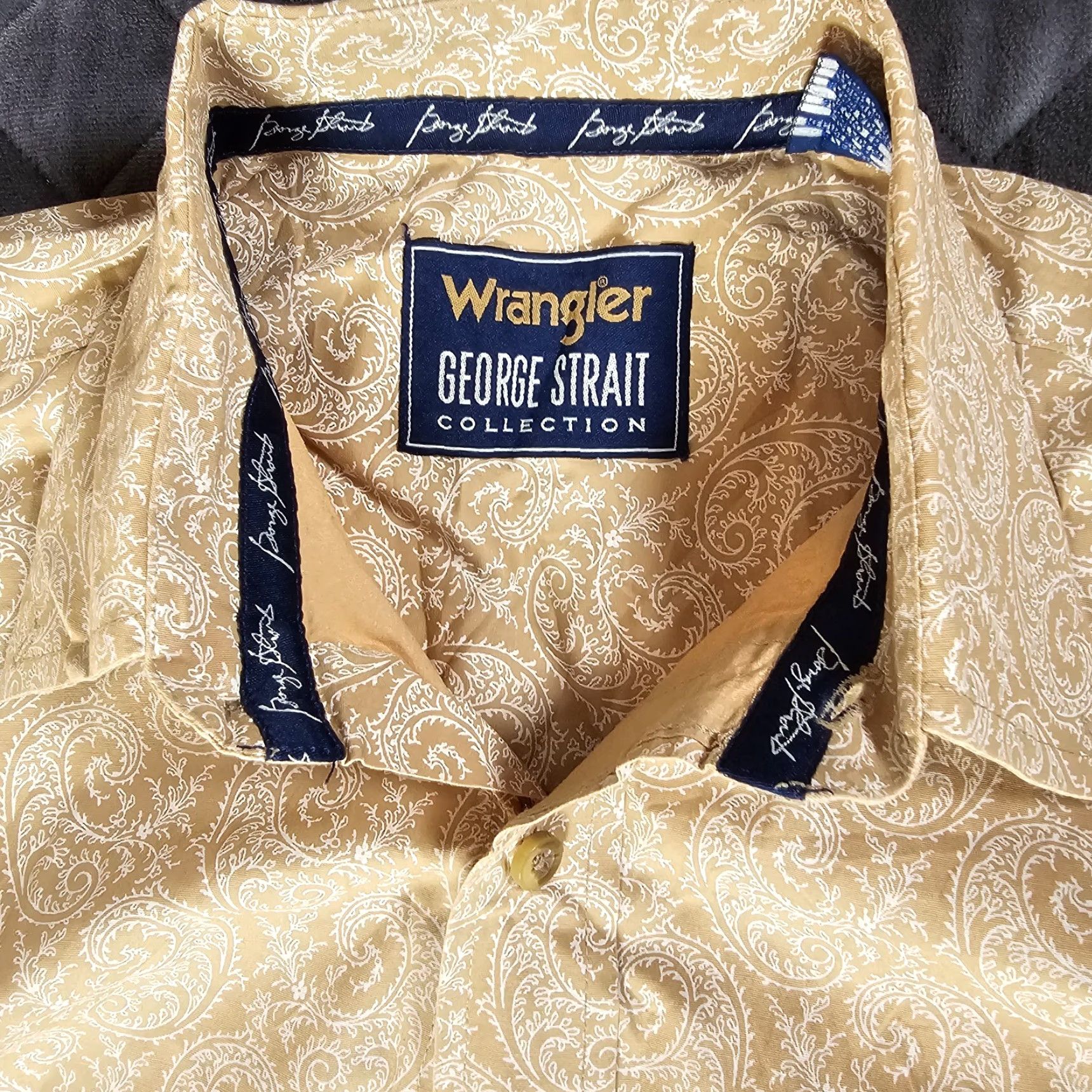 Wrangler Wrangler Shirt Button-Up George Strait Long Sleeve Brown Paisley M Men Casual Western Shirt Size US M / EU 48-50 / 2 - 2 Thumbnail