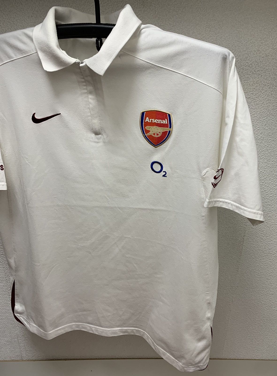 Nike Arsenal Nike O2 vintage white Polo Xl size Size US XL / EU 56 / 4 - 8 Thumbnail