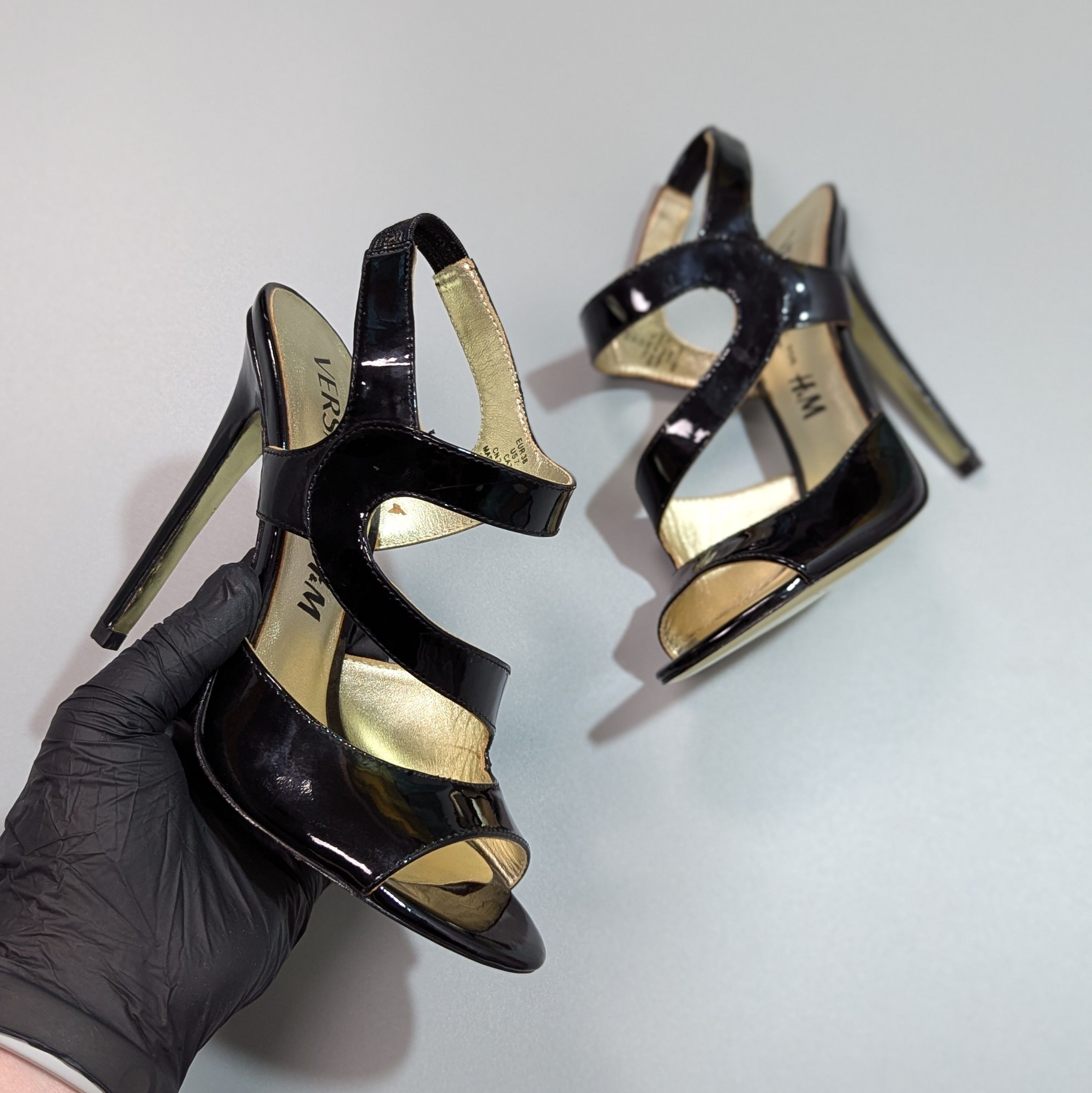 H&M × Versace Authentic Women's Stilettos High Heels Sandals Shoes Size US 7 / IT 37 - 6 Thumbnail