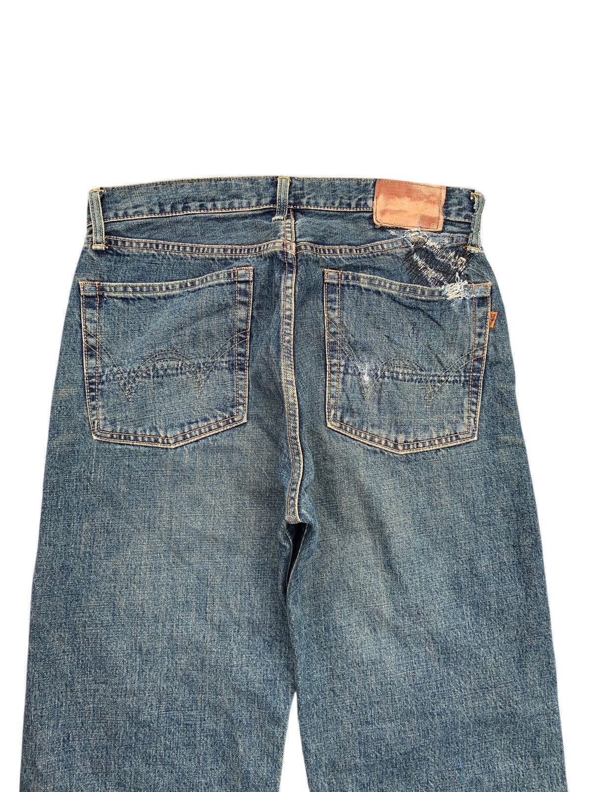 Kapital VINTAGE EDWIN 505 SELVEDGE BAGGY RUSTY DISTRESSED DENIM Size US 32 / EU 48 - 7 Thumbnail