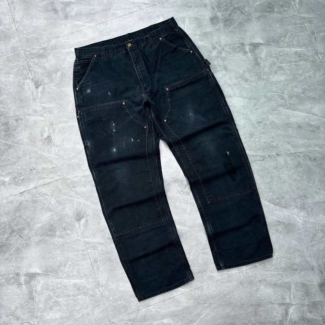 Carhartt × Vintage Vintage Carhartt J01 BLK Double Knee Carpenter Denim Pant Size US 36 / EU 52 - 1 Thumbnail