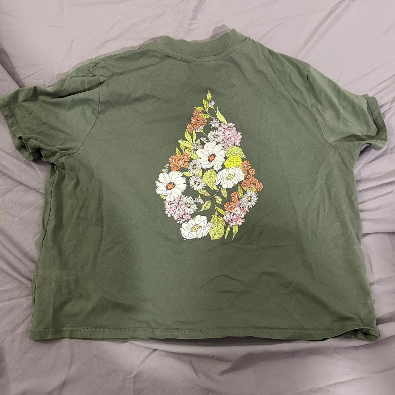 Volcom Volcom Women's Green and Multi Tshirt Size XL / US 12-14 / IT 48-50 - 2 Thumbnail
