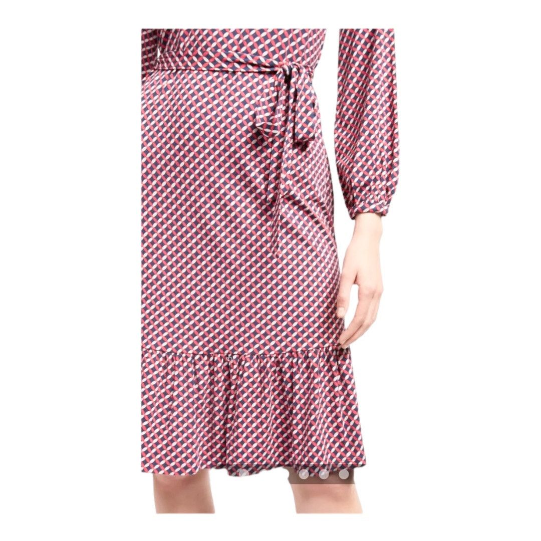 Boden Boden Jersey Dress Holly Geometric Print Tie Waist Size 12R Size XL / US 12-14 / IT 48-50 - 3 Thumbnail