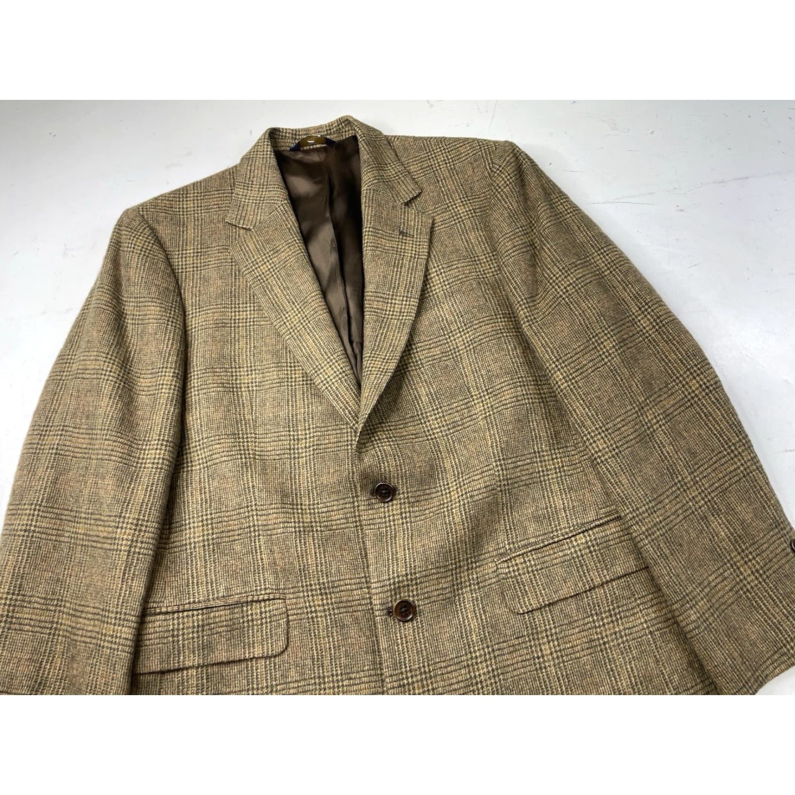 Brooks Brothers Brooks Brothers Blazer Plaid 100% Camel Hair Brown Men's 40R Blazer Suit Jacket Regular Style Size 40R - 5 Thumbnail