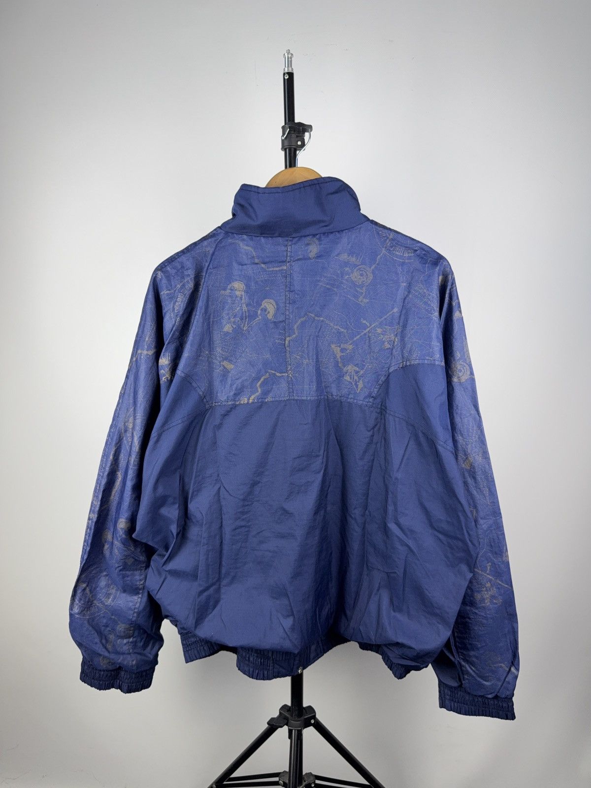 Bogner Vintage Bogner Map Print Windbreaker Jacket Navy Blue L Size US L / EU 52-54 / 3 - 14 Thumbnail