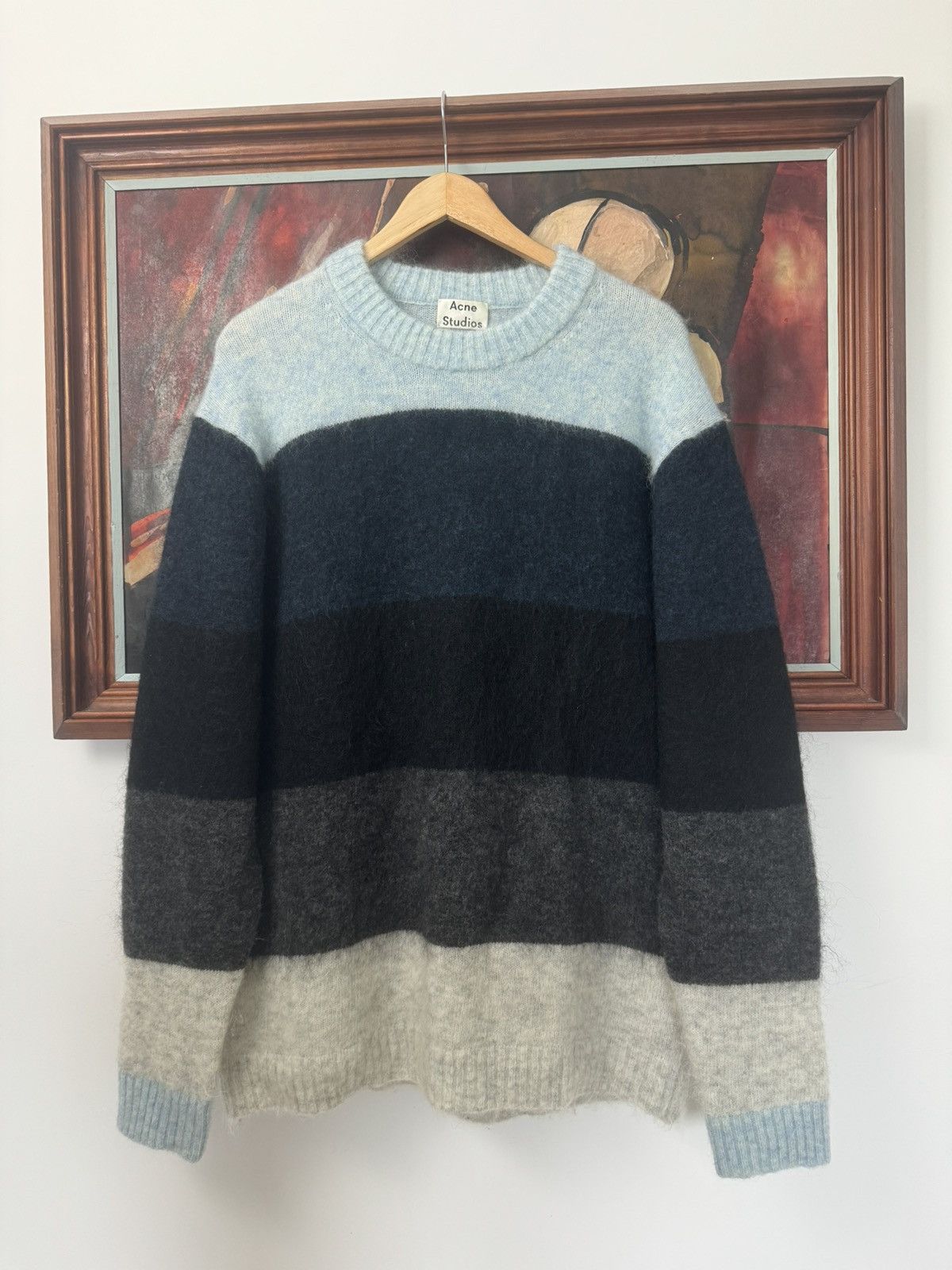 Acne Studios Acne Studios Albah Mohair Oversize Luxury Sweater Striped Size US M / EU 48-50 / 2 - 1 Thumbnail