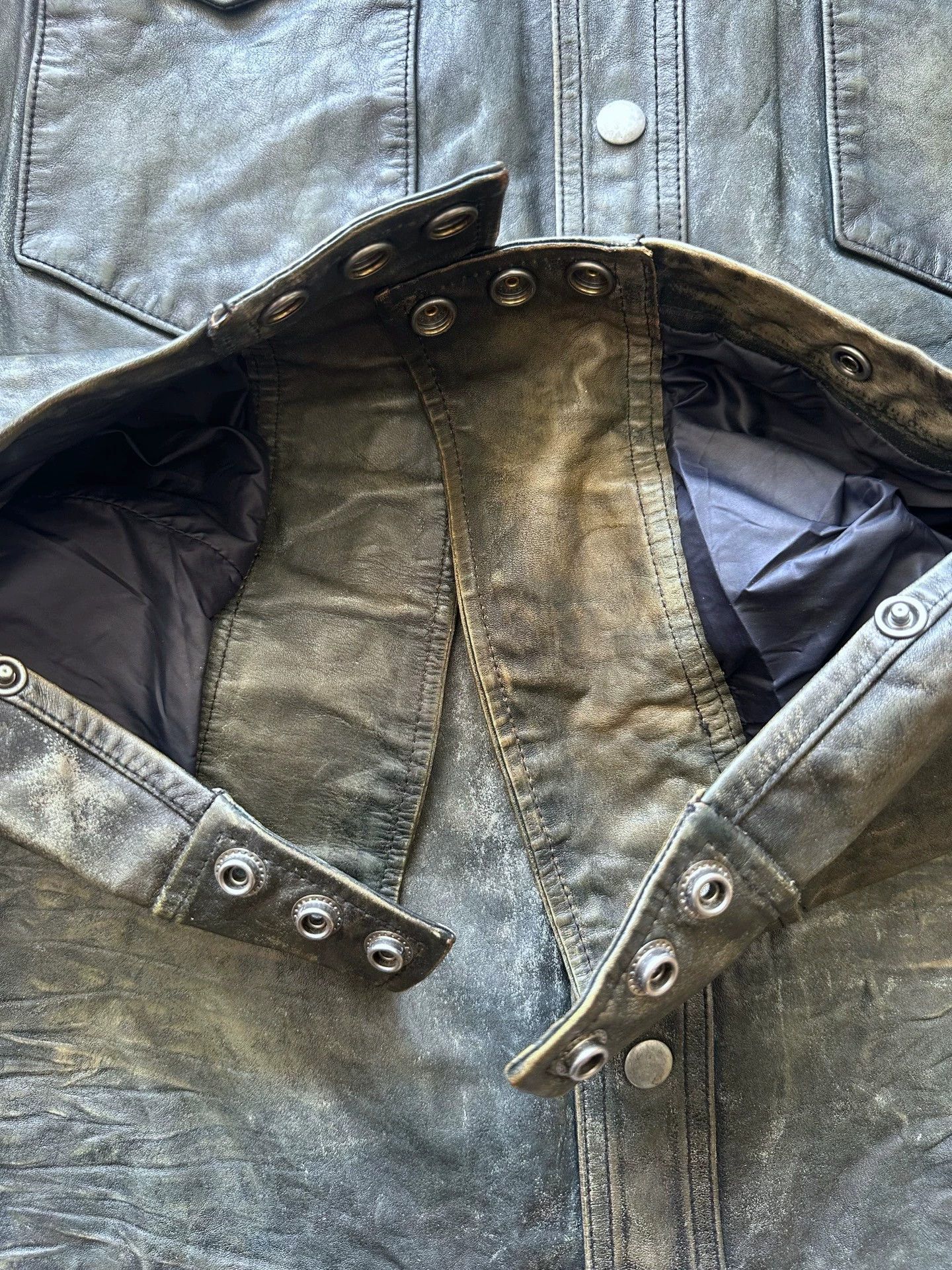 RRL Ralph Lauren RRL Governor Indigo Dyed Leather Jacket XXL Size US XXL / EU 58 / 5 - 8 Thumbnail