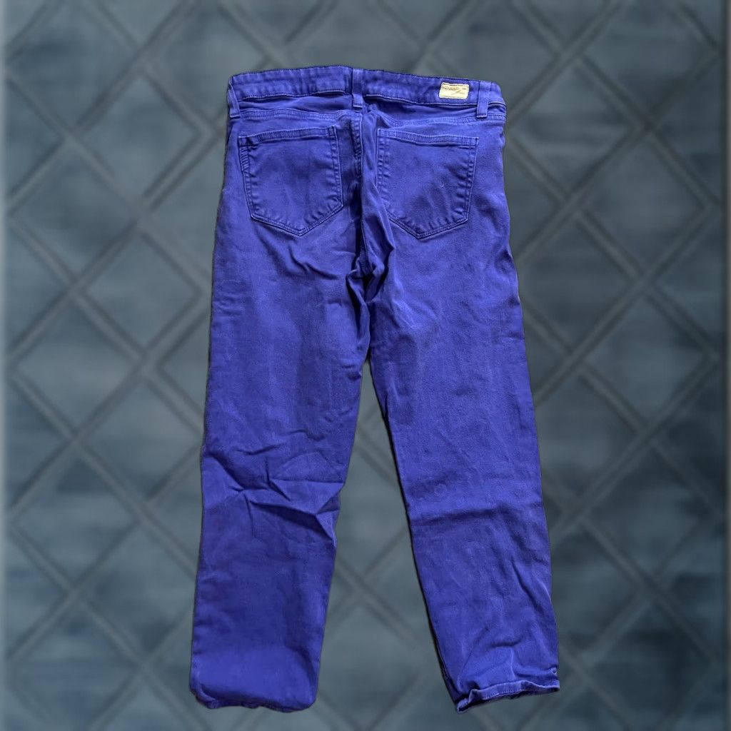 Paige Paige Roxie Capri Jeans Women 30 Regular Royal Blue Stretch Denim Size 30" / US 8 / IT 44 - 1 Thumbnail
