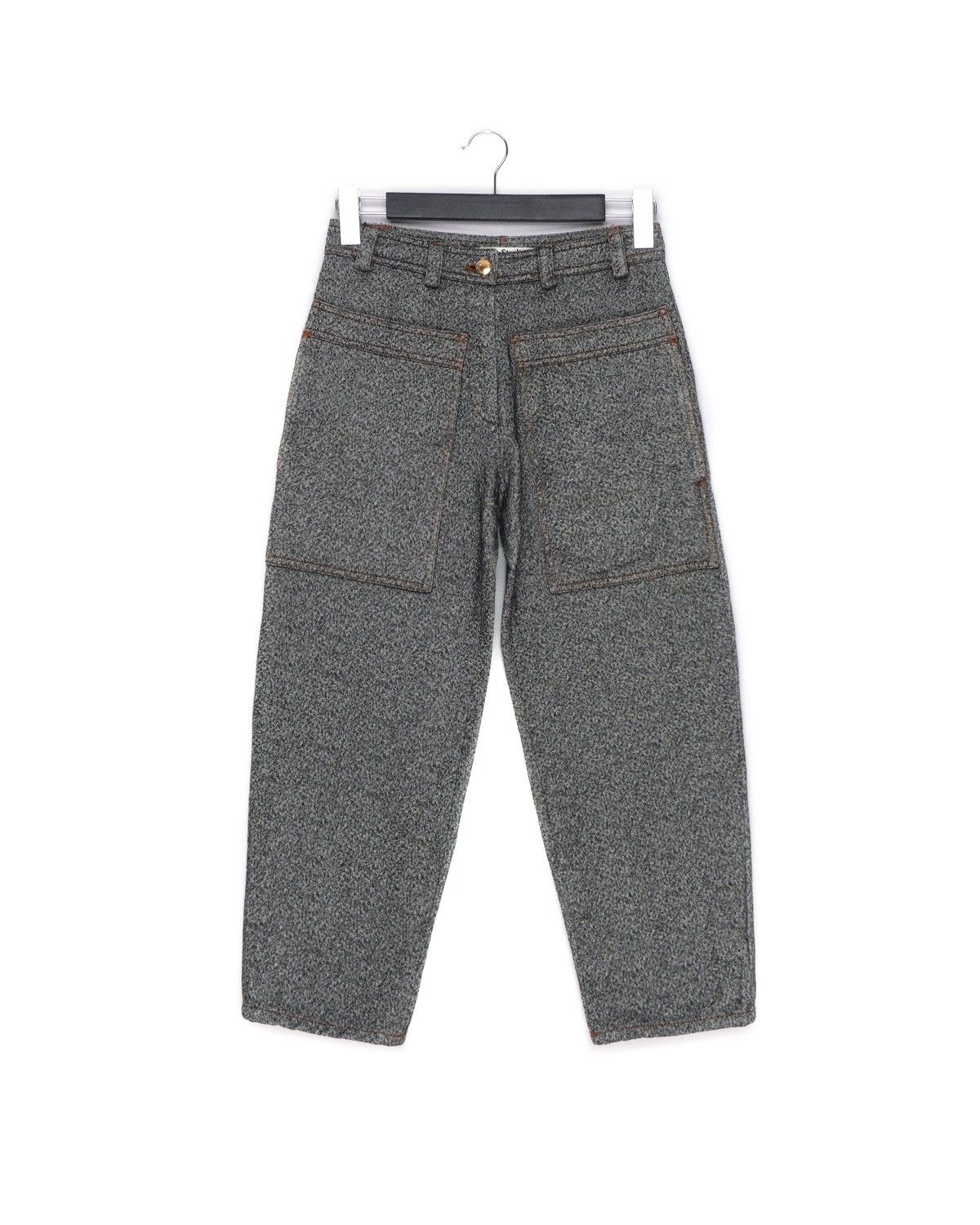 image of Acne Studios Aw16 Milford Work Denim Trousers Pants in Grey, Women's (Size 26)