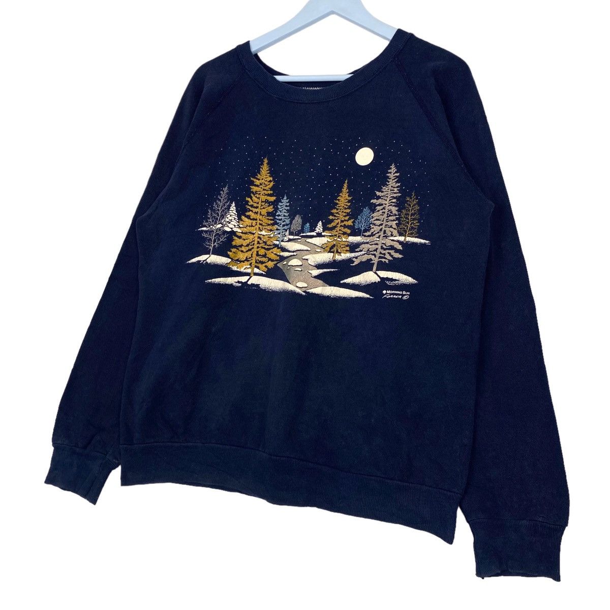 Vintage Vintage Morning Sun Half Print Crewneck Sweatshirt Size L Size L / US 10 / IT 46 - 2 Thumbnail