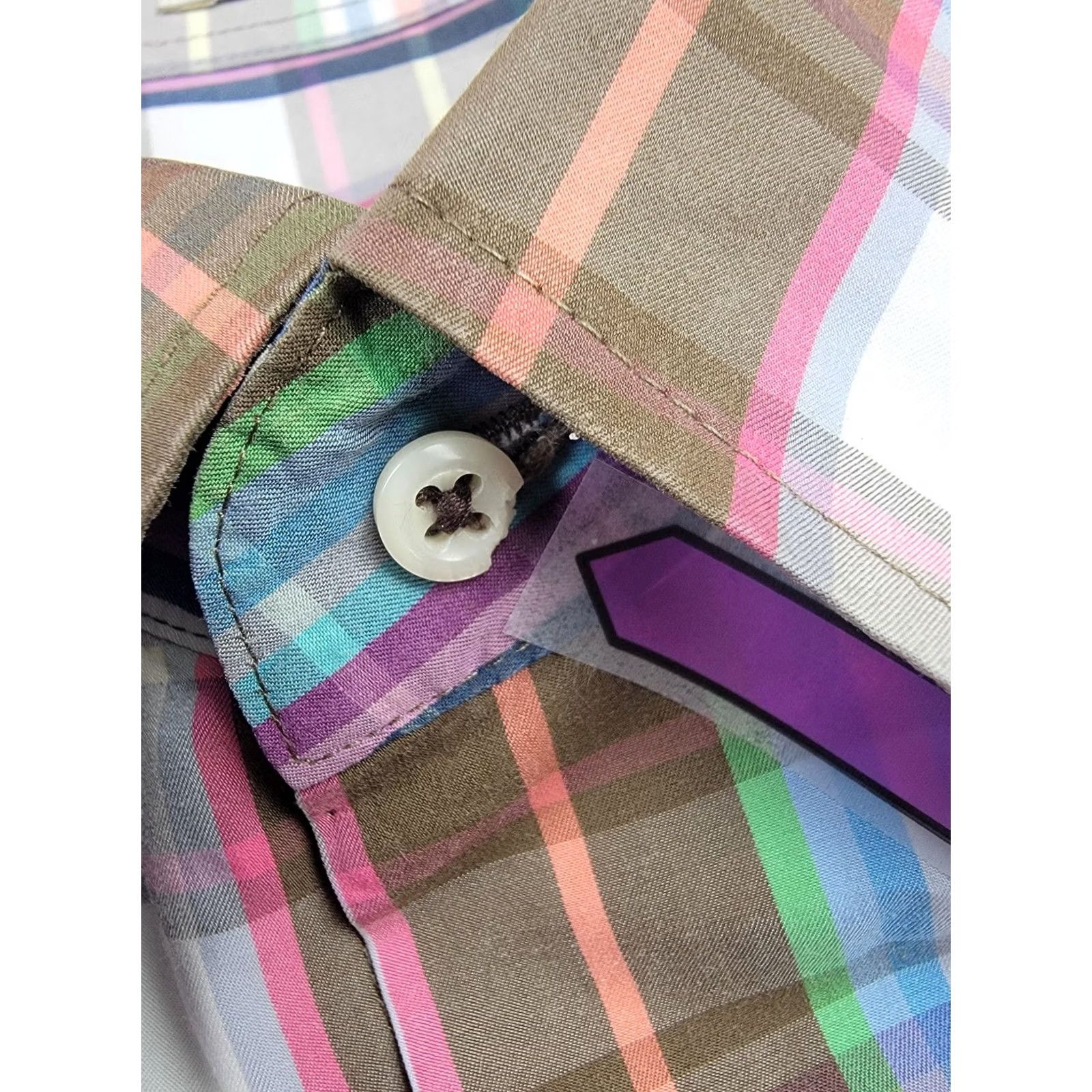 Peter Millar Peter Millar Shirt Mens XL Plaid Multicolor Weekender Wash Long Sleeve Button-Down Collar Button-Up Shirt Size US XL / EU 56 / 4 - 7 Thumbnail