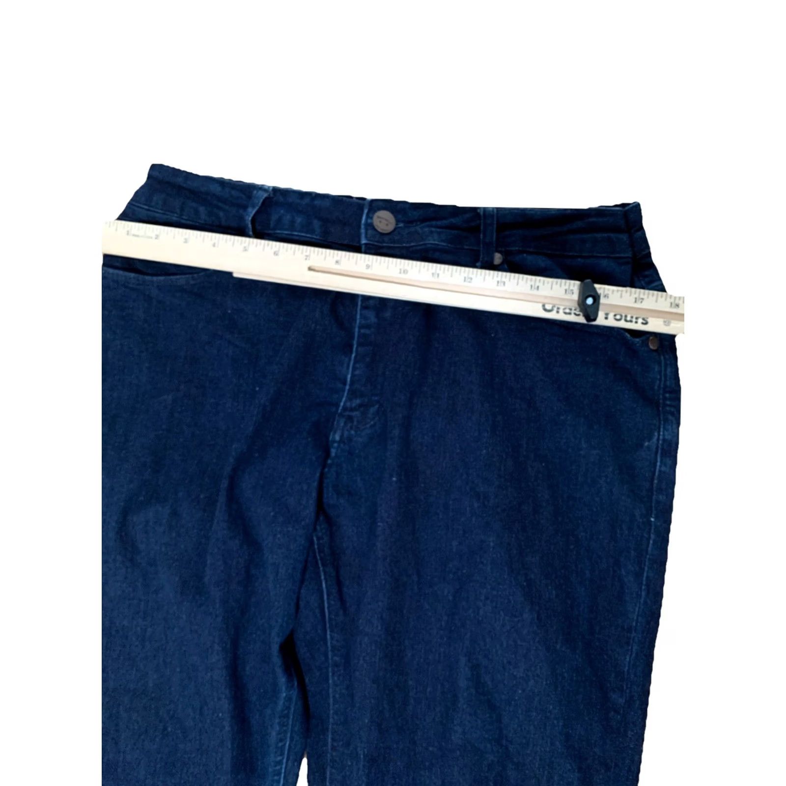 Vintage Barbell Jeans Dark Wash Slim Denim Blue 36 Men’s 12521 Regular Slim Straight Pockets Stretch Cotton Blend Barbell Size US 36 / EU 52 - 6 Thumbnail