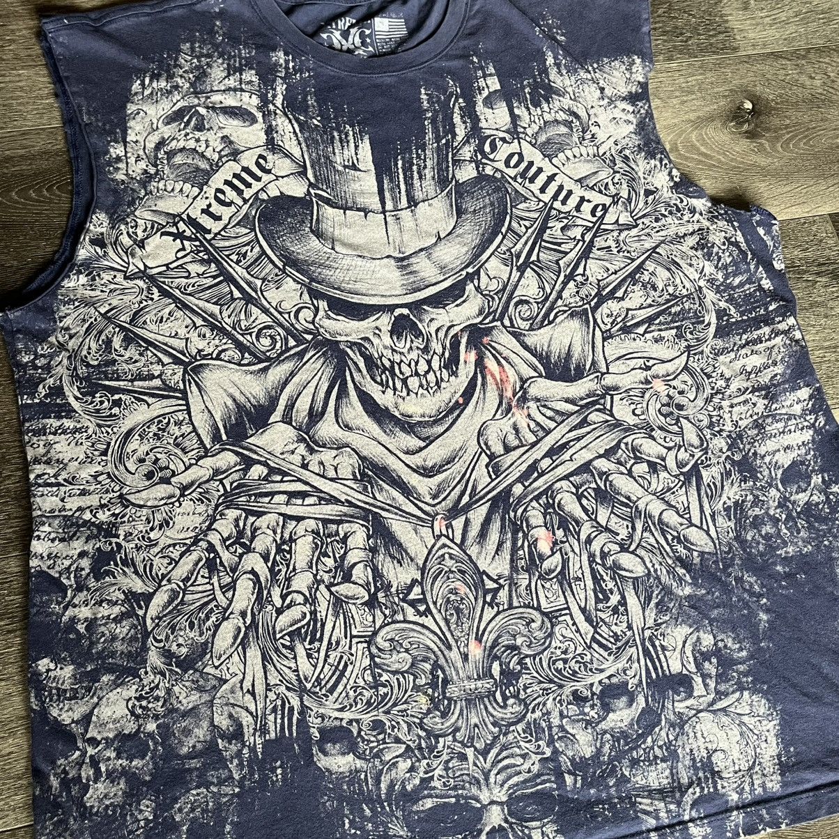 Affliction × Vintage Vintage Affliction Xtreme Couture Skull Sleeveless Tank Tee Size US XXL / EU 58 / 5 - 3 Thumbnail