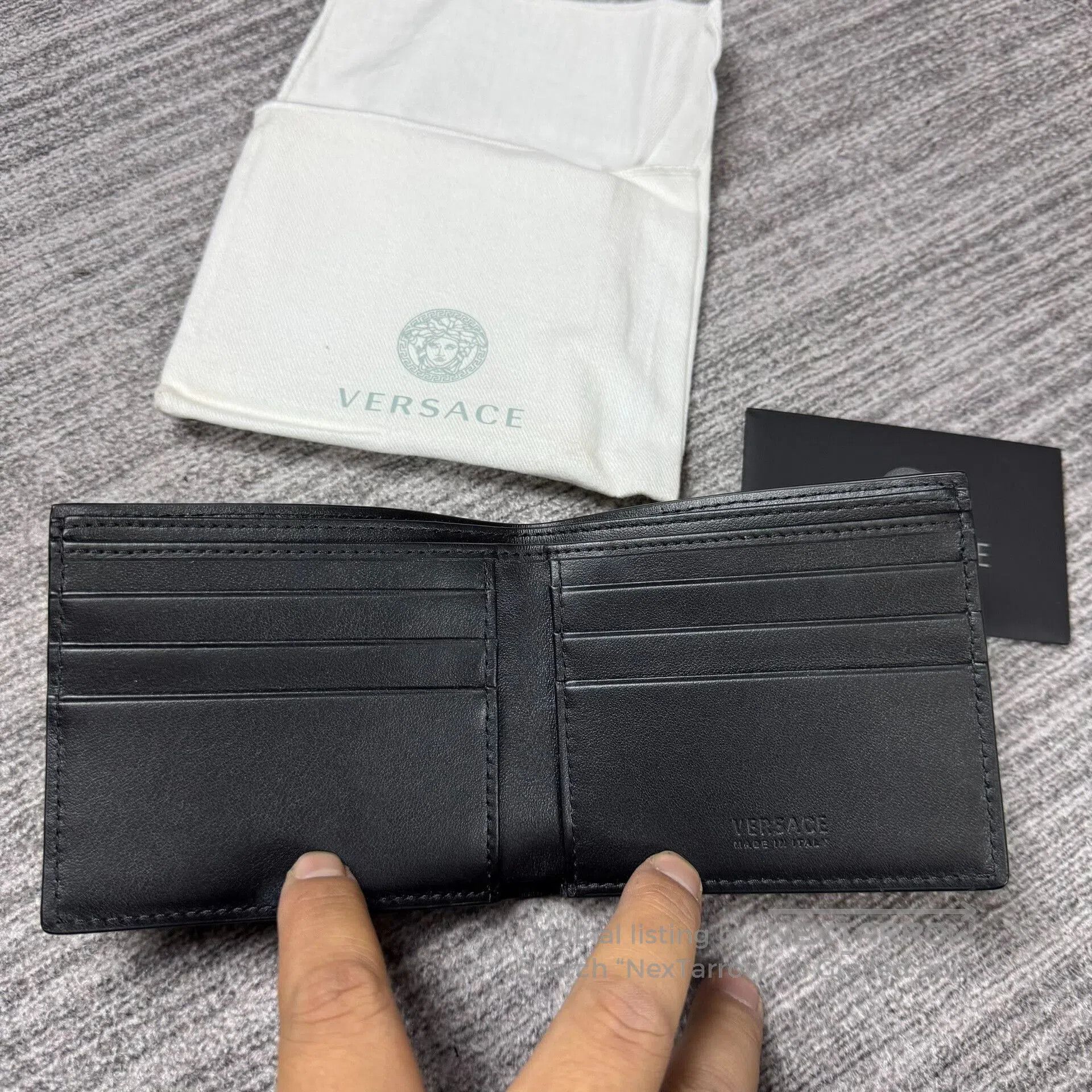 Versace Versace Black Fold Wallet with Print. Size ONE SIZE - 3 Thumbnail