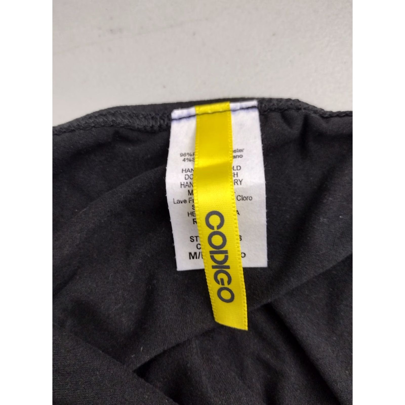 Vintage Codigo Bodysuit Womens M Black/White/Gray Tank Strap Fitted") Size M / US 6-8 / IT 42-44 - 5 Thumbnail