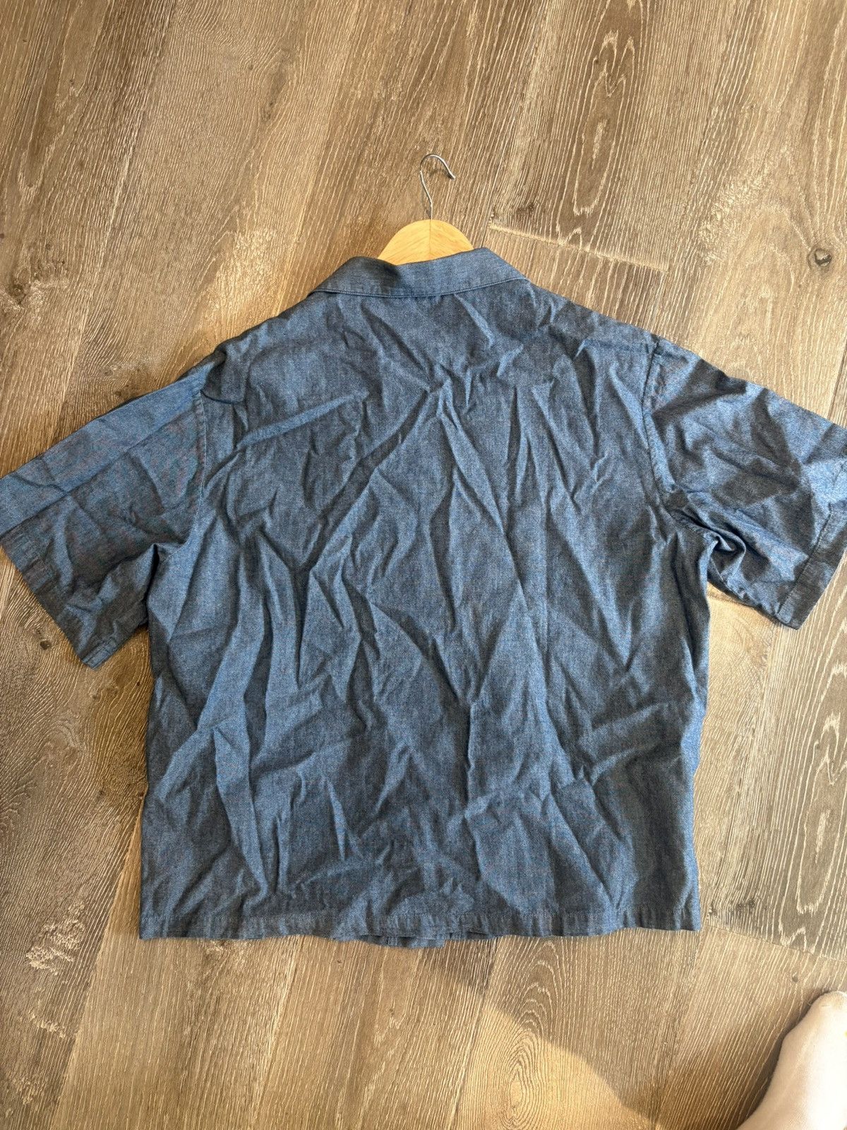 Aspesi Aspesi Short Sleeved Button Down Gray/Blue/Denim L Size US L / EU 52-54 / 3 - 4 Thumbnail